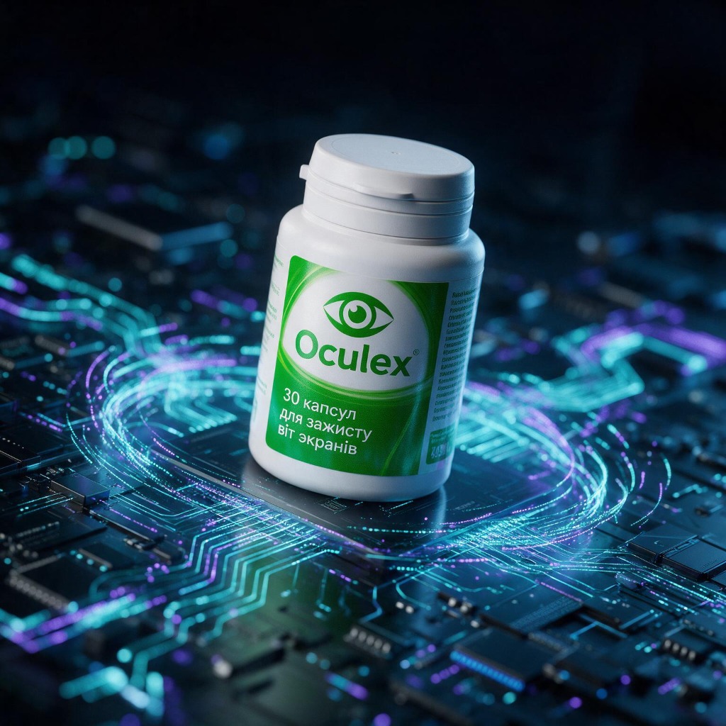 Oculex 30 kapsula za zaštitu od ekrana na futurističkoj matičnoj ploči